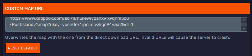Panel variables showing map link
